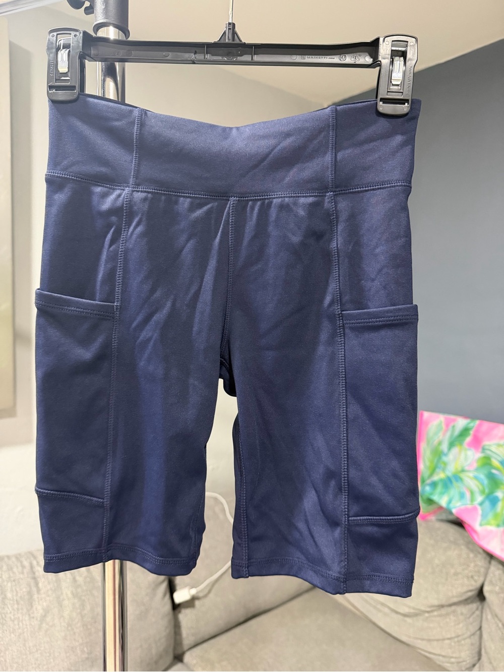 Gap Teen Girls Navy High-Waist Pocket Bike Shorts 12